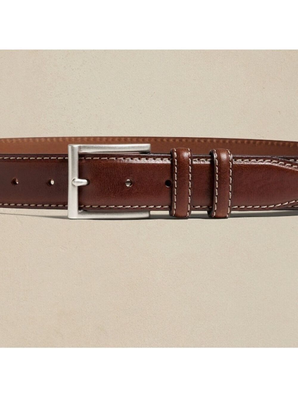 Banana Republic Men’s Luca Italian Office Career Leather Quiet Luxury Belt 32